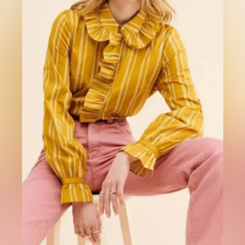 Free People Give A Ruffle Blouse NWT